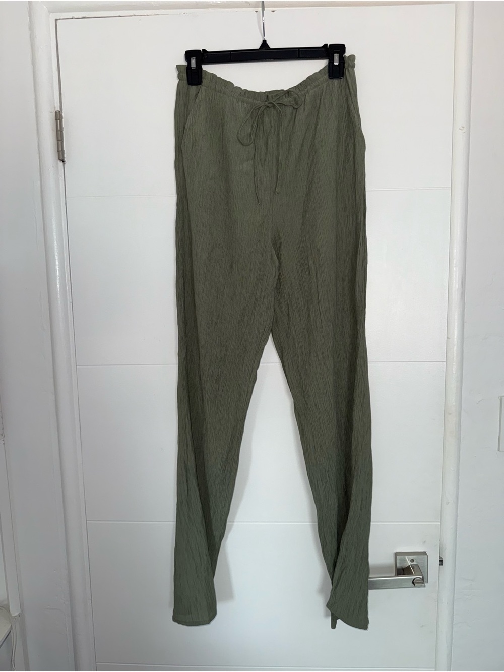 Women's Sage Green Drawstring Relaxed Pants